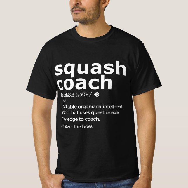 T-shirt Pour les entraîneurs et entraîneurs de squash cade (Devant)