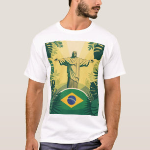 T-Shirt pour les fans de football du Brésil   Fier
