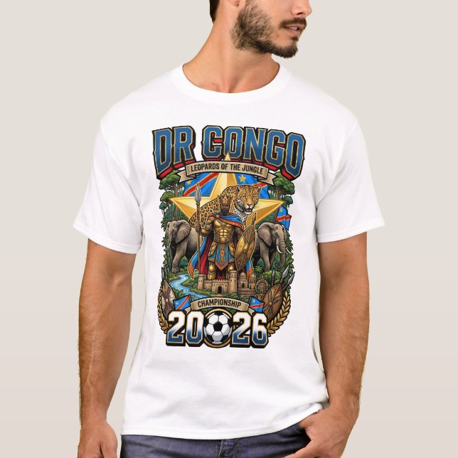 T-Shirt pour les fans de la RD Congo 2026 (Devant)