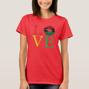 T-Shirt pour les lèvres afrocentriques LOVE