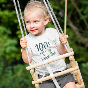 T-shirt Pour Les Tous Petits 100 jours de Dinosaure scolaire