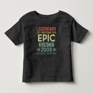 T-shirt Pour Les Tous Petits 13e anniversaire Légendaire 2008 Adolescent offic