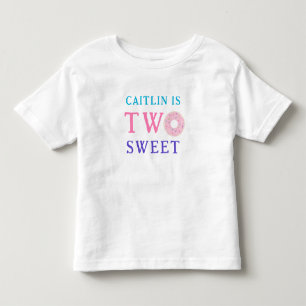 T-shirt Pour Les Tous Petits 2 Anniversaire Donut Party Deux douces (avec des a