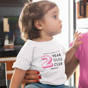 T-shirt Pour Les Tous Petits 2e anniversaire   Deux ans Personnalisé