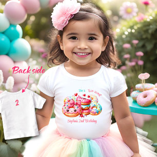 T-shirt Pour Les Tous Petits 2e anniversaire Deux doux doux beignets beignets N