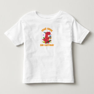 T-shirt Pour Les Tous Petits 2e anniversaire Dino