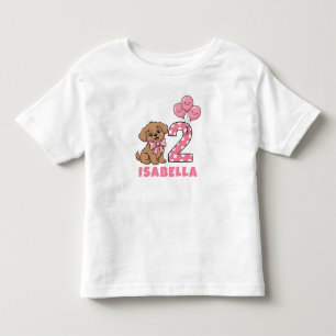 T-shirt Pour Les Tous Petits 2e FILLE D'ANNIVERSAIRE - Soirée Personnalisée