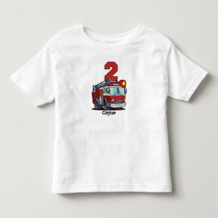 T-shirt Pour Les Tous Petits 2ème Camion de pompiers d'anniversaire