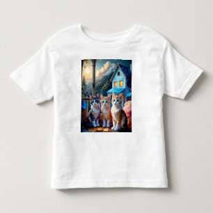 T-shirt Pour Les Tous Petits 3 Adorables Chatons conçus par un Artiste