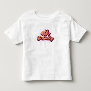T-shirt Pour Les Tous Petits 4e anniversaire Enfants Anniversaire