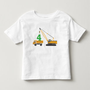T-shirt Pour Les Tous Petits 4ème Pièce en t de construction d'anniversaire