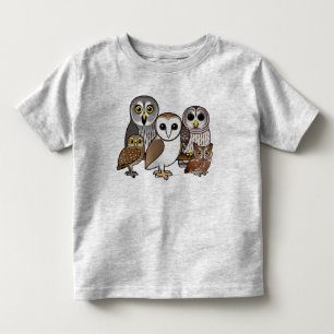 T-shirt Pour Les Tous Petits 5 hiboux de Birdorable