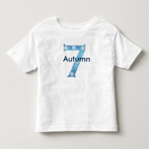 T-shirt Pour Les Tous Petits 7ème anniversaire isnpired par hiver