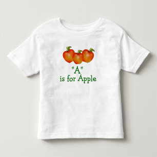 T-shirt Pour Les Tous Petits A est pour Apple apprennent à orthographier le