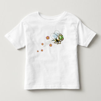 T-shirt Pour Les Tous Petits Abeille avec les fleurs roses