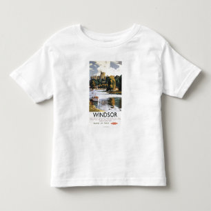T-shirt Pour Les Tous Petits Affiche britannique de la Tamise de château de