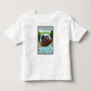 T-shirt Pour Les Tous Petits Affiche de castor et de voyage de