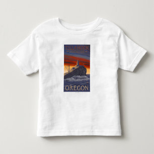 T-shirt Pour Les Tous Petits Affiche de Vintage voyage de phare de Tillamook