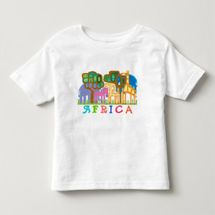 T-shirt Pour Les Tous Petits AFRIQUE - animaux de la jungle