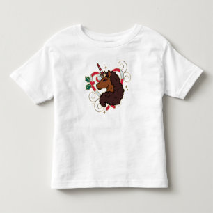 T-shirt Pour Les Tous Petits Afro Unicorn Sucre de canne Heart Holiday