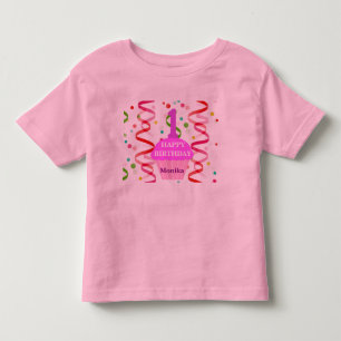 T-shirt Pour Les Tous Petits Âge et nom customisés Joyeux Cupcake d'anniversair