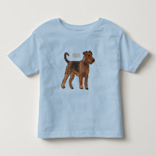 T-shirt Pour Les Tous Petits Airedale terrier dog cartoon