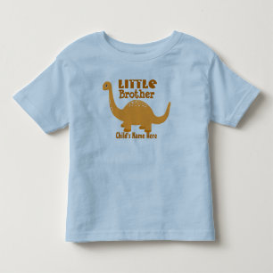 T-shirt Pour Les Tous Petits Ajouter le nom Little Brother Dinosaur Imprimer