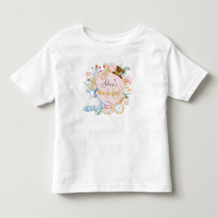 T-shirt Pour Les Tous Petits Alice dans l'Onederland, 1er anniversaire de fille