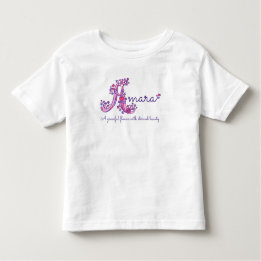 T-shirt Pour Les Tous Petits Amara Gira nom & sens Un monogramme