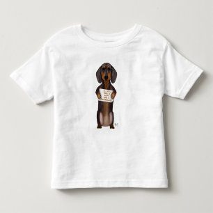 T-shirt Pour Les Tous Petits Amour et Dachshund