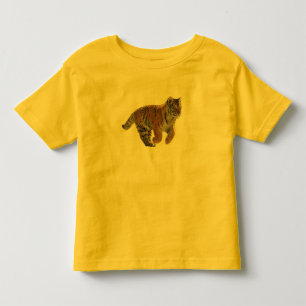 T-shirt Pour Les Tous Petits Amur Tiger Cub Imaginaire Art Kids Wildlife Shirt