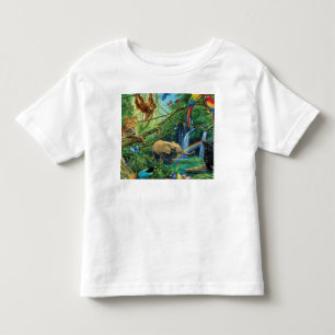 T-shirt Pour Les Tous Petits Animals living together throw pillow