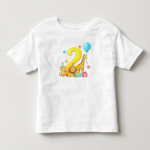 T-shirt Pour Les Tous Petits Animaux de la jungle pour un 2e anniversaire"
