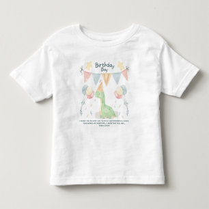 T-shirt Pour Les Tous Petits Anniversaire Boy Aquarelle Dinosaur