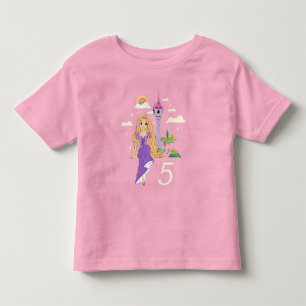 T-shirt Pour Les Tous Petits Anniversaire de Raiponce Princesse Disney