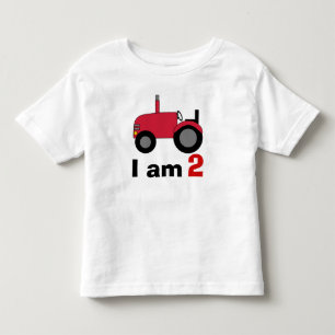 T-shirt Pour Les Tous Petits Anniversaire du tracteur rouge