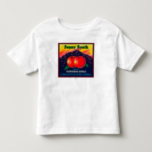T-shirt Pour Les Tous Petits Apple du sud ensoleillé LabelHobart, Australie