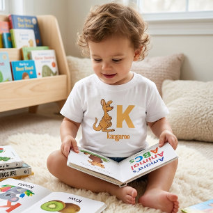T-shirt Pour Les Tous Petits Apprentissage amusant des animaux en ABC : Alphabe