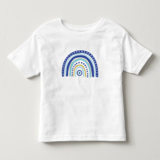 T-shirt Pour Les Tous Petits Arc-en-ciel à l'œil turc bleu boho