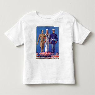 T-shirt Pour Les Tous Petits Armée, marine et marines
