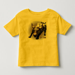T-shirt Pour Les Tous Petits Baby New York Chemise Taureau Statue Souvenir Chem