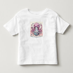 T-shirt Pour Les Tous Petits Baby Water Design mignon de pieuvre