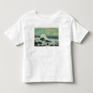 T-shirt Pour Les Tous Petits Baie de Casco, MaineSurf et roches de plage