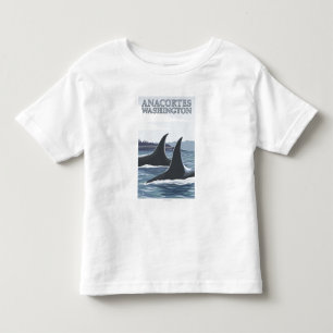 T-shirt Pour Les Tous Petits Baleines #1 - Anacortes, Washington d'orque