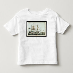 T-shirt Pour Les Tous Petits Baleinier américain, gravé par Nathaniel Currier