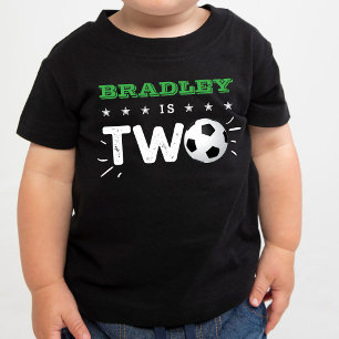 T-shirt Pour Les Tous Petits Balle de soccer étoile 2e anniversaire