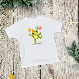 T-shirt Pour Les Tous Petits Ballons Grenouille Personnalisés Anniversaire Bébé
