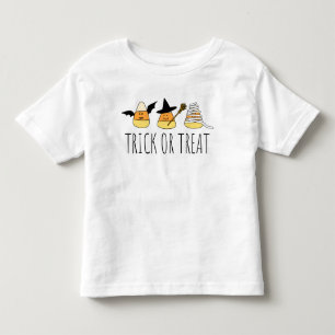 T-shirt Pour Les Tous Petits Bande d'Halloween ou bonbons de maïs