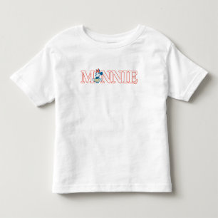 T-shirt Pour Les Tous Petits Bannière de nom Minnie classique