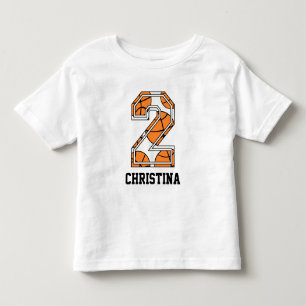 T-shirt Pour Les Tous Petits Basket-ball personnalisé numéro 2